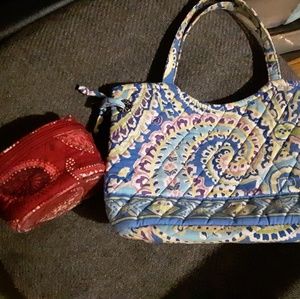Vera Bradley Shoulder Bag and Travel Jewelry Bag